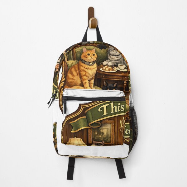 Item preview, This House Is Staffed by Cats Funny Home Cat Meme Design designed and sold by YMLux.