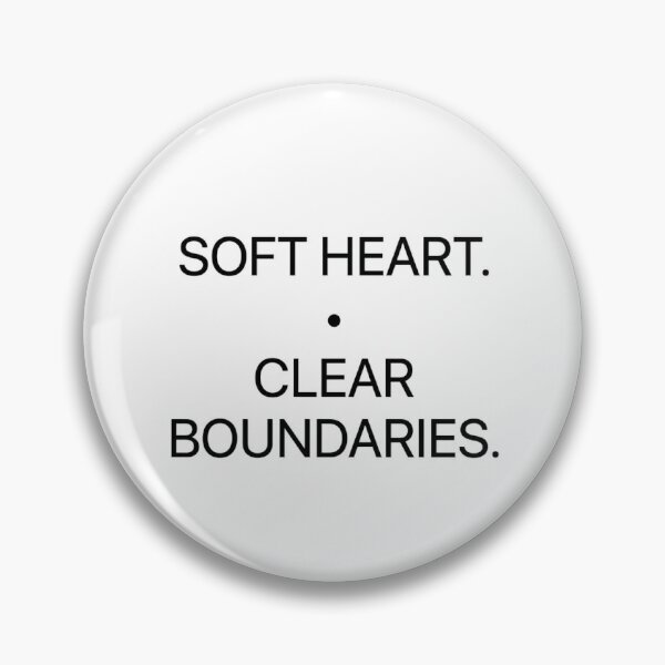Item preview, Soft Heart Clear Boundaries Minimalist Quote Art designed and sold by StillSharp.