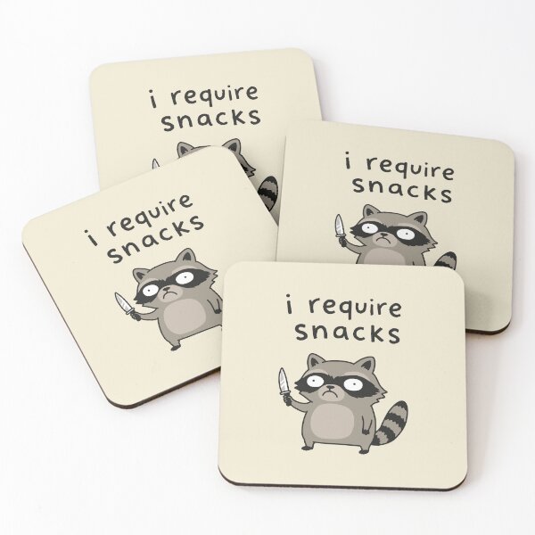 Item preview, I Require Snacks Raccoon designed and sold by NQArtist.
