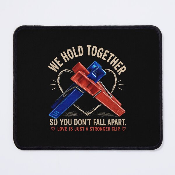 Item preview, We Hold Together Funny Love Clothespin Design designed and sold by KielArt.