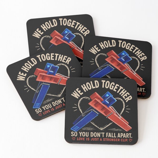 Item preview, We Hold Together Funny Love Clothespin Design designed and sold by KielArt.