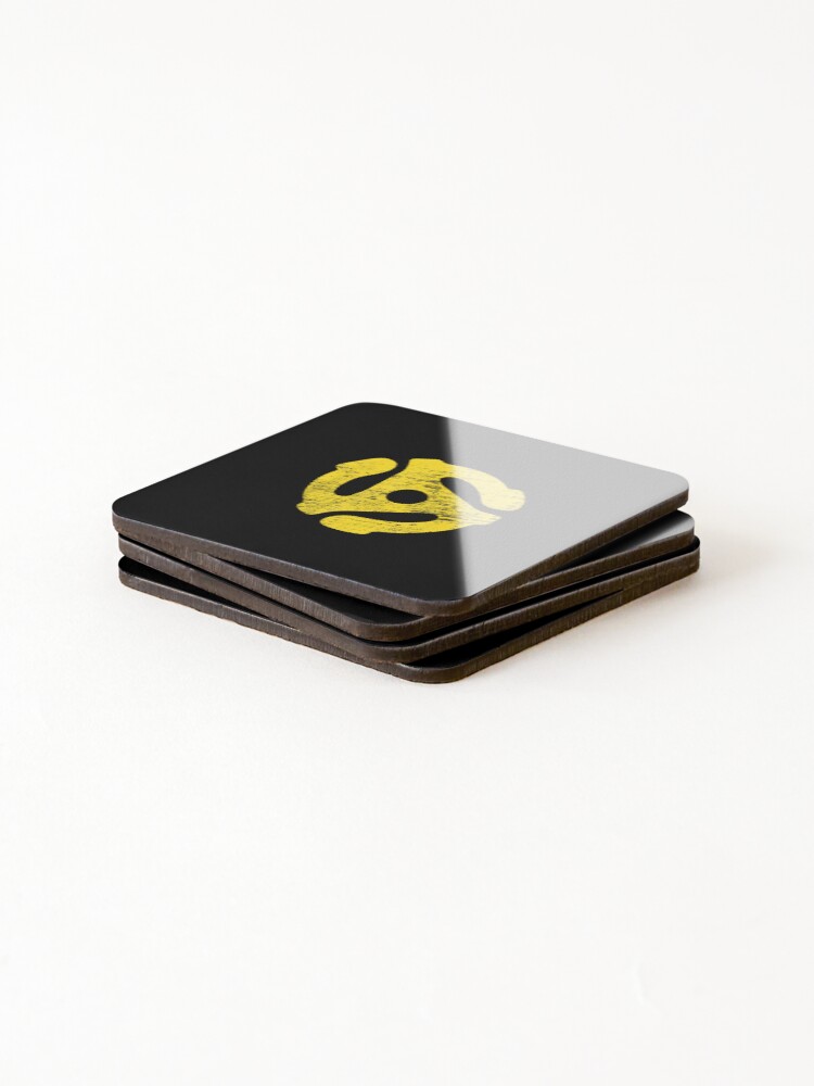 Thumbnail 4 of 5, Coasters (Set of 4), Vinyl Record 45 RPM Spindle Adapter designed and sold by AlanYYoder.