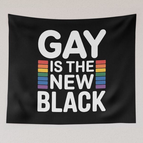 Item preview, Gay Is The New Black Funny LGBTQ+ Pride Quot designed and sold by Say It With Ink.