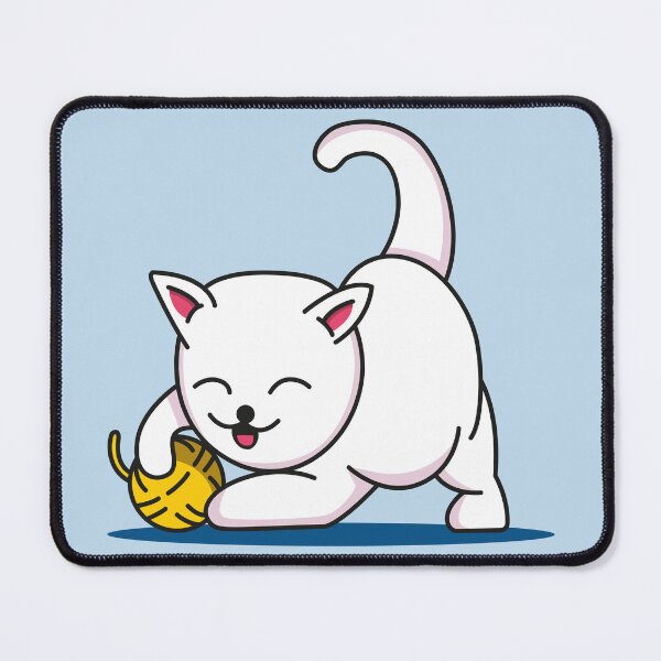 Item preview, Cute Cat Playing with Yarn Ball – Adorable Kitten Cartoon Design designed and sold by MerlinWear.