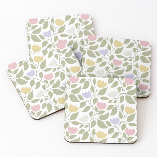 Item preview, floral vine pastel pattern designed and sold by Lockets Little Notes.