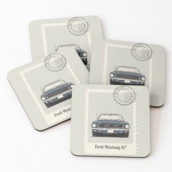 Item preview, 1967 Ford Mustang Classic Muscle Car Vintage Postage Stamp Art designed and sold by Motorline44.