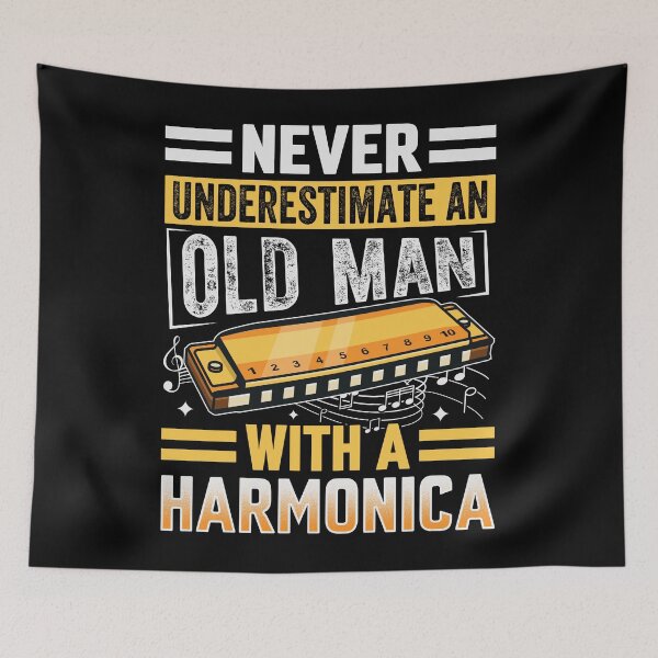 Item preview, Old Man Harmonica designed and sold by SiarheiYur.