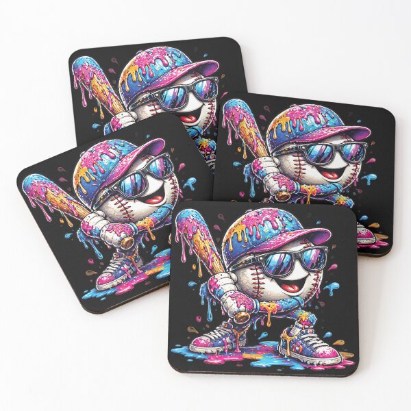 Item preview, Street Art Graffiti Style Baseball Character With Colorful Paint Splatter Design designed and sold by KrystinaGiGi.