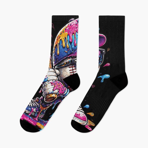 Item preview, Street Art Graffiti Style Baseball Character With Colorful Paint Splatter Design designed and sold by KrystinaGiGi.