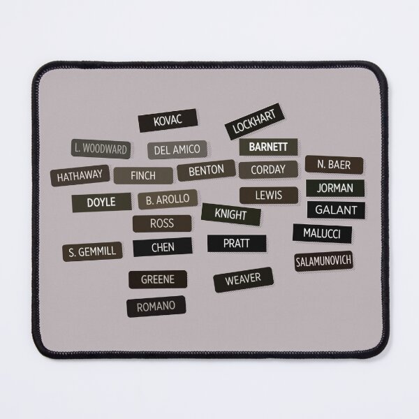 Item preview, ER name tags wall designed and sold by Iko.