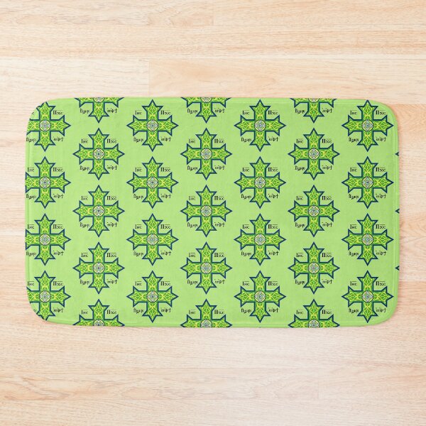Item preview, Coptic Cross Green Icon designed and sold by sifis.