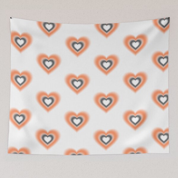 Item preview, Orange and black blurry hearts designed and sold by serenebookworm.