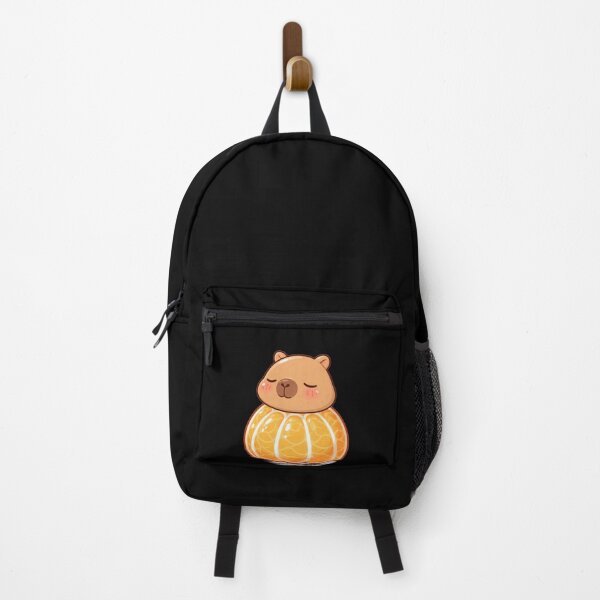 Item preview, Kawaii Capybara in a Tangerine - Cute Chibi Capy Orange Fruit Art designed and sold by Trendora90.