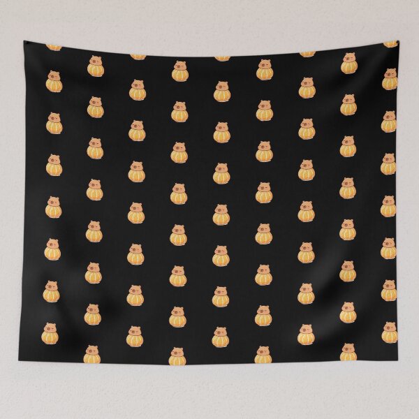 Item preview, Kawaii Capybara in a Tangerine - Cute Chibi Capy Orange Fruit Art designed and sold by Trendora90.