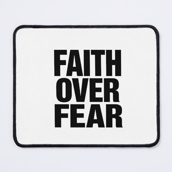 Item preview, Faith Over Fear Christian Motivational Scripture Art Bold Typography Print Gift designed and sold by ebocraft.
