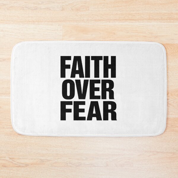 Item preview, Faith Over Fear Christian Motivational Scripture Art Bold Typography Print Gift designed and sold by ebocraft.