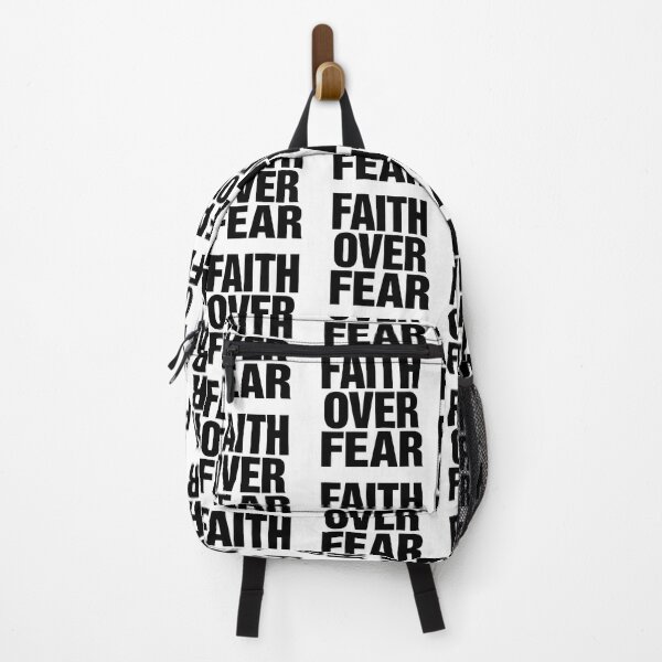 Item preview, Faith Over Fear Christian Motivational Scripture Art Bold Typography Print Gift designed and sold by ebocraft.