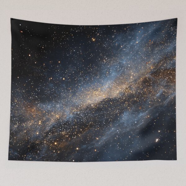 Item preview, Golden Galaxy Nebula Starfield Deep Space Cosmic Art designed and sold by Faithlines.