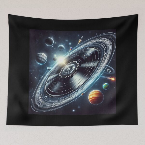 Item preview, Vinyl Record Orbiting Through Space Cosmic Trails Planets designed and sold by AlanYYoder.