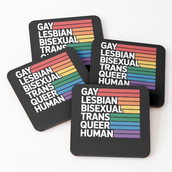 Item preview, Gay Lesbian Bisexual Trans Queer Human LGBTQ+ Pride designed and sold by Say It With Ink.