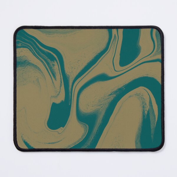 Item preview, Teal & Bronze Ocean Flow: Abstract Liquid Marble Art designed and sold by CaramelCo.