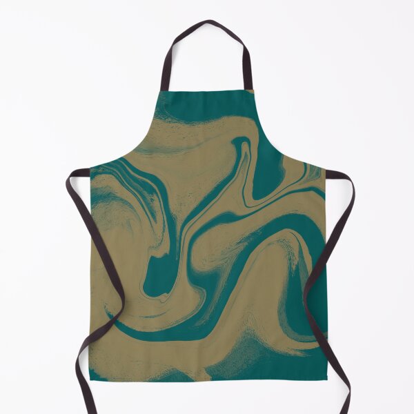 Item preview, Teal & Bronze Ocean Flow: Abstract Liquid Marble Art designed and sold by CaramelCo.