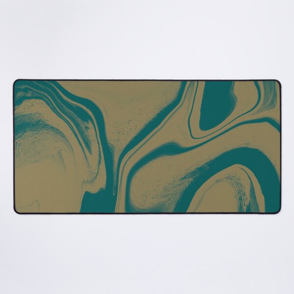 Item preview, Teal & Bronze Ocean Flow: Abstract Liquid Marble Art designed and sold by CaramelCo.