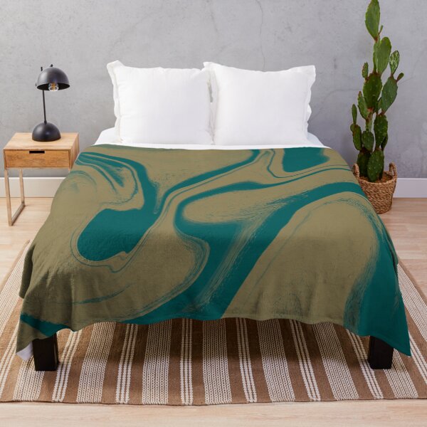 Item preview, Teal & Bronze Ocean Flow: Abstract Liquid Marble Art designed and sold by CaramelCo.
