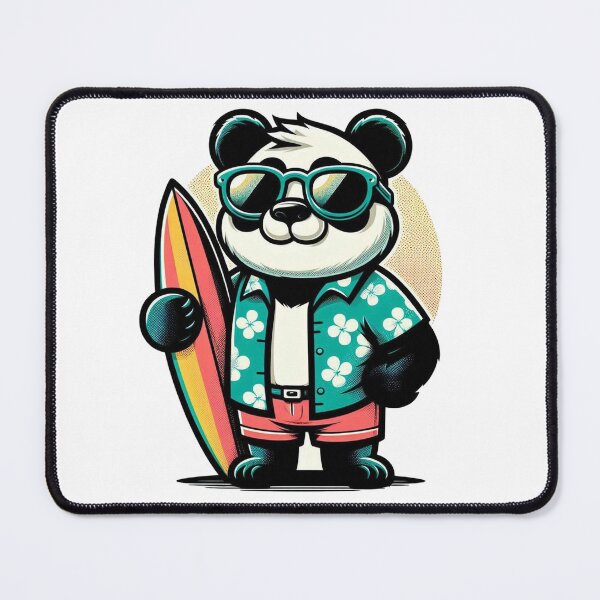Item preview, Retro Surfer Panda Bear designed and sold by Retro@nimals.