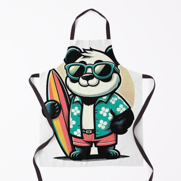 Item preview, Retro Surfer Panda Bear designed and sold by Retro@nimals.