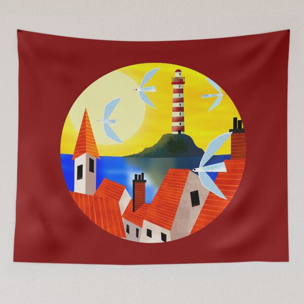 Item preview, Red and White Striped Lighthouse designed and sold by Andrew  Hitchen.