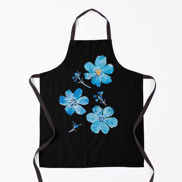 Item preview, Blue flowers watercolor designed and sold by uunaa.