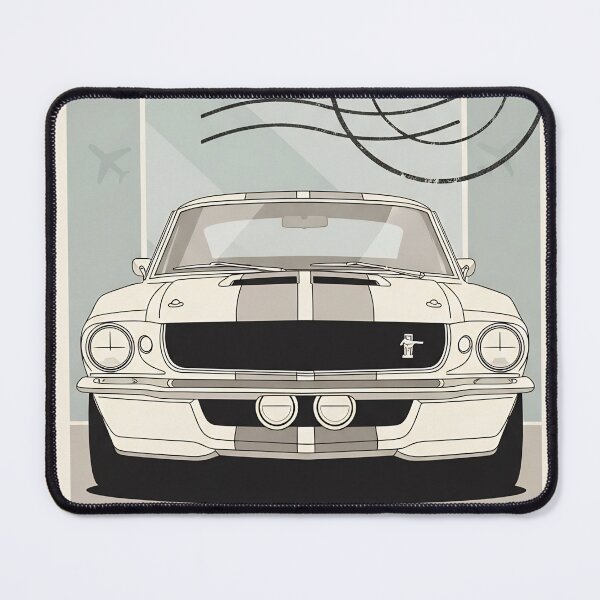 Item preview, 1967 Ford Mustang Shelby GT500 Classic Muscle Car Vintage Stamp Art designed and sold by Motorline44.