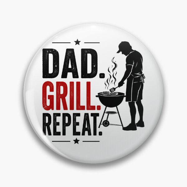 Item preview, Dad Grill Repeat Funny BBQ Design designed and sold by WikaKowalczyk.