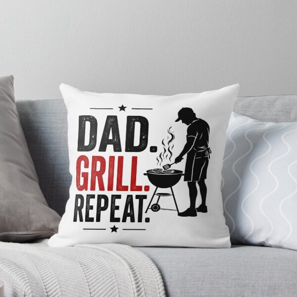 Item preview, Dad Grill Repeat Funny BBQ Design designed and sold by WikaKowalczyk.