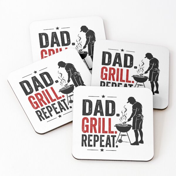 Item preview, Dad Grill Repeat Funny BBQ Design designed and sold by WikaKowalczyk.