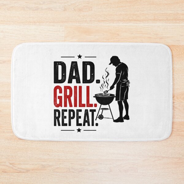 Item preview, Dad Grill Repeat Funny BBQ Design designed and sold by WikaKowalczyk.