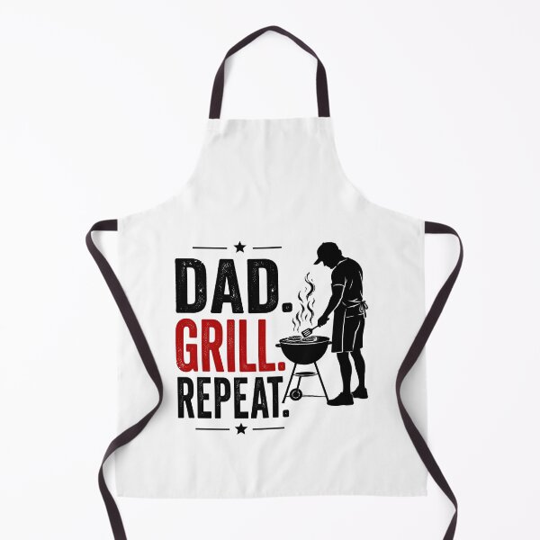 Item preview, Dad Grill Repeat Funny BBQ Design designed and sold by WikaKowalczyk.