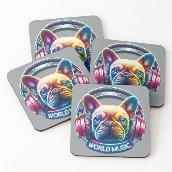 Item preview, Neon Frenchie – World Music Day designed and sold by Art-Arcade6.