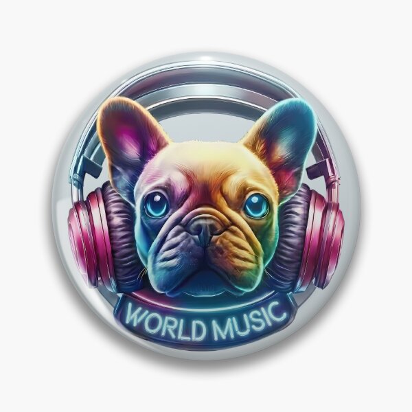 Item preview, Neon Frenchie – World Music Day designed and sold by Art-Arcade6.