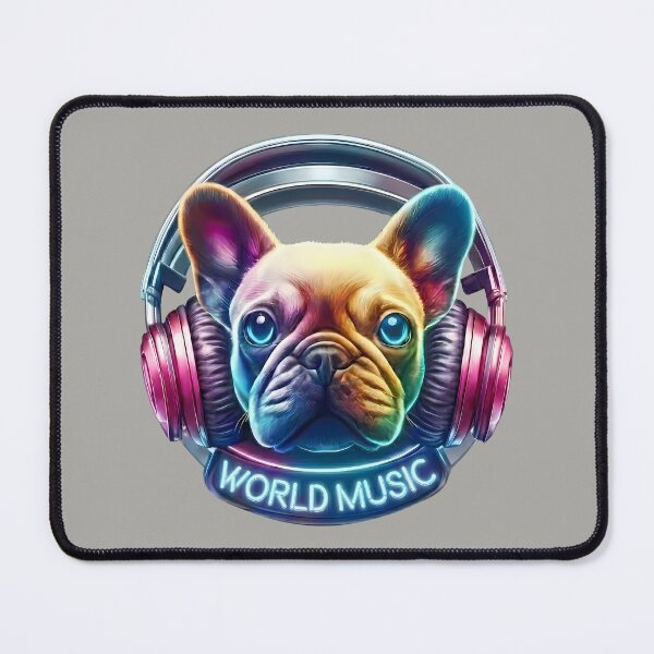 Item preview, Neon Frenchie – World Music Day designed and sold by Art-Arcade6.