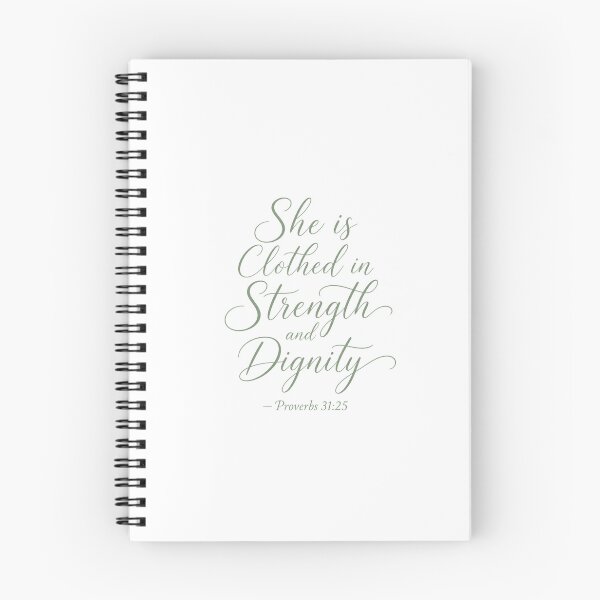 Item preview, She is Clothed in Strength and Dignity Proverbs 31:25 Christian Woman Gift Art designed and sold by ebocraft.