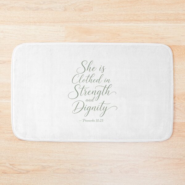 Item preview, She is Clothed in Strength and Dignity Proverbs 31:25 Christian Woman Gift Art designed and sold by ebocraft.