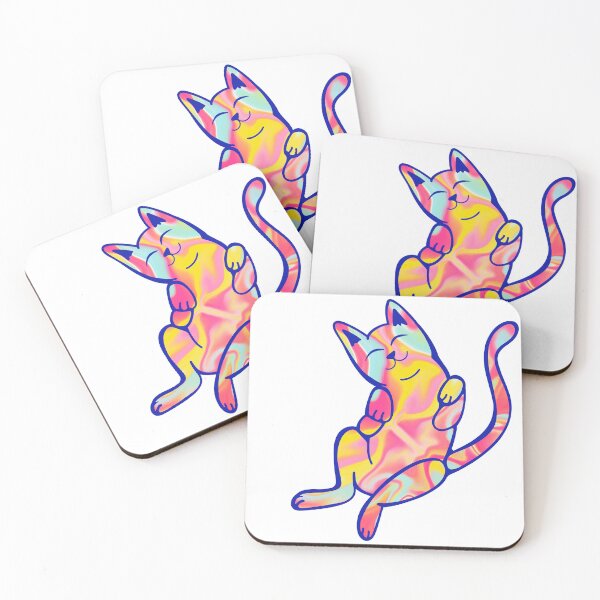 Item preview, Tie dye kitty designed and sold by Fern&Lantern.