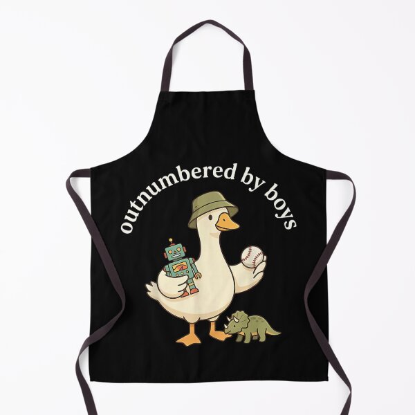 Item preview, Outnumbered By Boys Funny Goose Mom With Dinosaur Baseball And Robot designed and sold by MariCanal.
