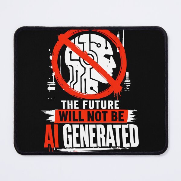 Item preview, The Future Will Not Be AI Generated – Anti AI Art Protest Design designed and sold by lagift.