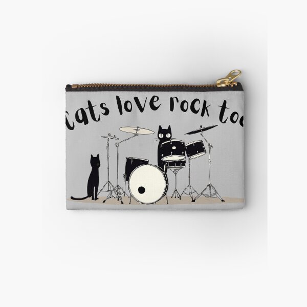 Item preview, Cute Black Cat Playing Drums Rock Band Tee - Music Lover Outfit designed and sold by illeN-Art-World.