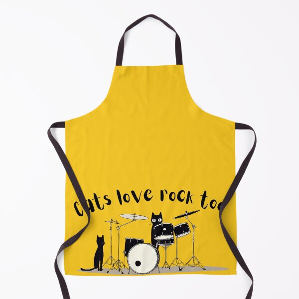 Item preview, Cute Black Cat Playing Drums Rock Band Tee - Music Lover Outfit designed and sold by illeN-Art-World.
