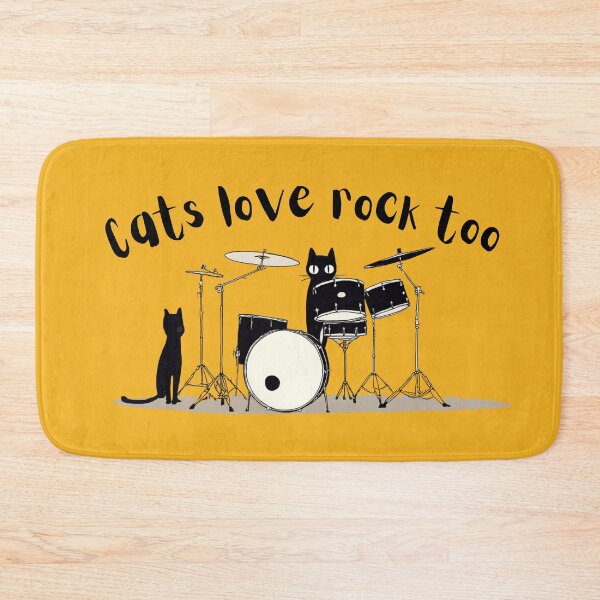 Item preview, Cute Black Cat Playing Drums Rock Band Tee - Music Lover Outfit designed and sold by illeN-Art-World.