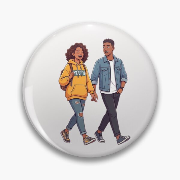 Item preview, Casual modern couple full body illustration designed and sold by MahaMonner.
